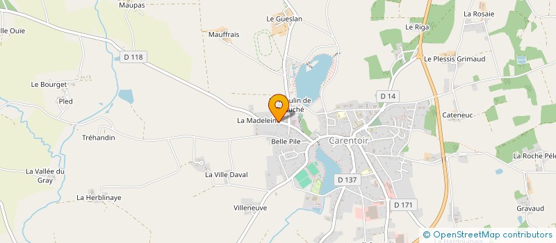 localisation de l'entreprise PASCAL BIHAN à CARENTOIR