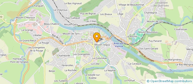 localisation de l'entreprise PASCAL CHARBONNIER à AIXE-SUR-VIENNE