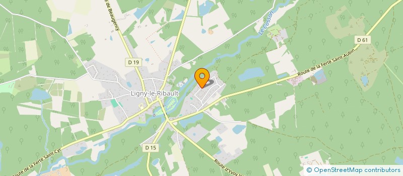 localisation de l'entreprise PASCAL COEUGNET à LIGNY-LE-RIBAULT