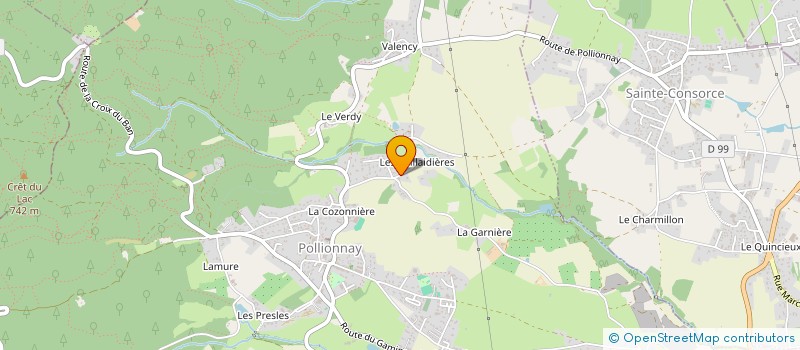 localisation de l'entreprise PASCAL CONSEIL  POLLIONNAY