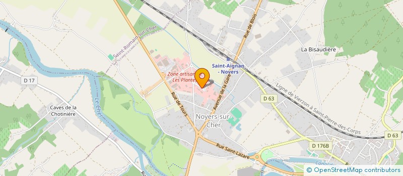 localisation de l'entreprise PASCAL CRIBELIER PUBLICITE  NOYERS-SUR-CHER