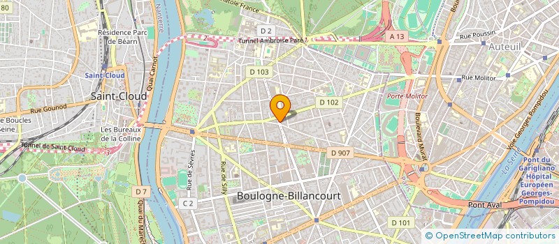 localisation de l'entreprise PASCAL DEFOND SCI  BOULOGNE-BILLANCOURT
