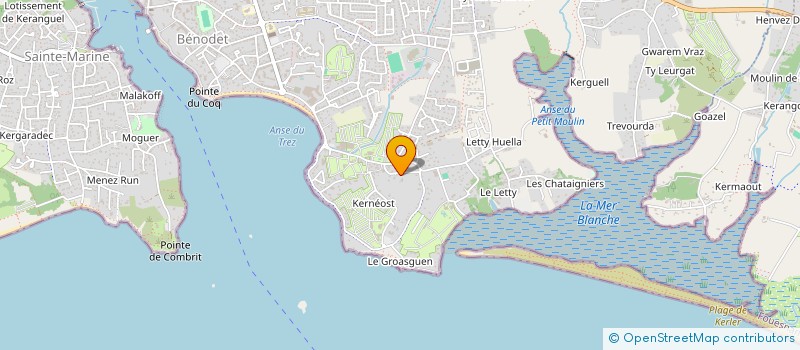 localisation de l'entreprise PASCAL GRENIER INFORMATIQUE  BENODET