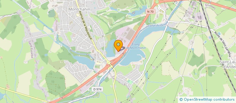 localisation de l'entreprise PASCAL GUINOT TRAVAUX PUBLICS  MONTCHANIN