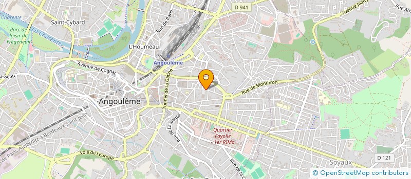 localisation de l'entreprise PASCAL LAGUIONIE - MASSEUR KINESITHERAPEUTE à ANGOULEME