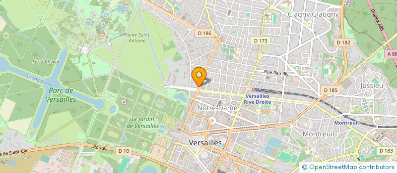 localisation de l'entreprise PASCAL LANREZAC à VERSAILLES