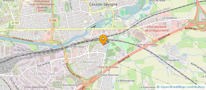 localisation de l'entreprise PASCAL PELTIER MANAGEMENT à CESSON-SEVIGNE