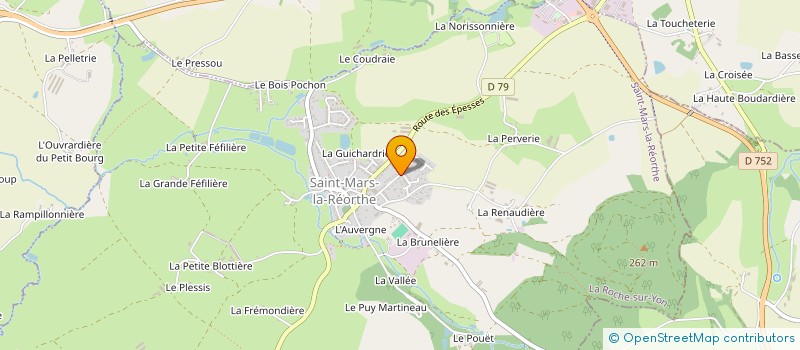 localisation de l'entreprise PASCAL PUAUD PEINTURE  SAINT-MARS-LA-REORTHE