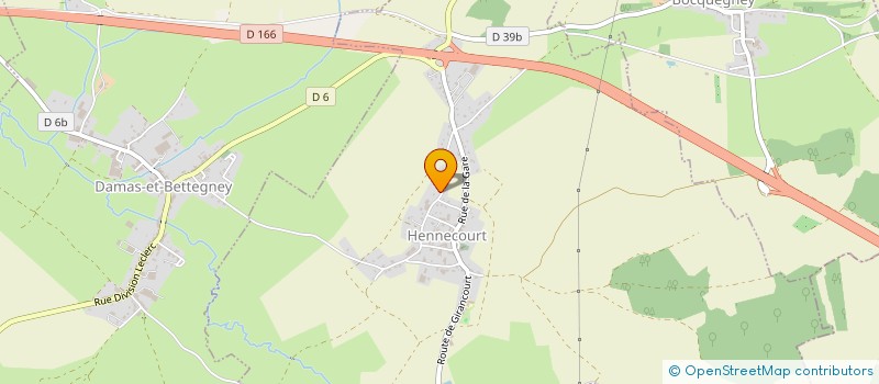 localisation de l'entreprise PASCAL THIEBAUT à HENNECOURT