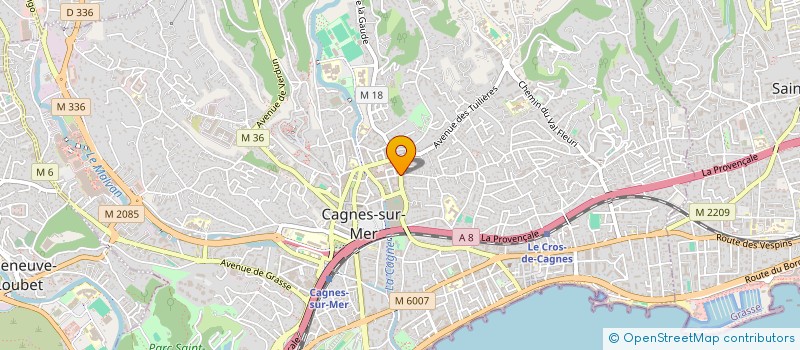 localisation de l'entreprise PASCALE COIFFURE à CAGNES-SUR-MER