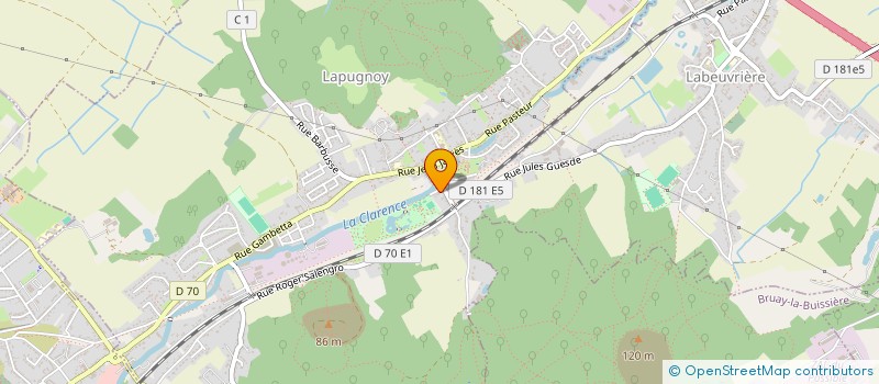 localisation de l'entreprise PASCALE COSSART COIFFURE  LAPUGNOY