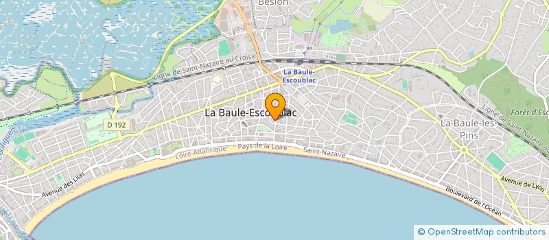 localisation de l'entreprise PASCALE GONTIER à LA BAULE-ESCOUBLAC