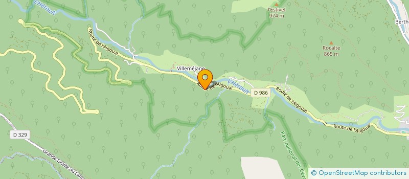 localisation de l'entreprise PASCALE JONGET PETITE RESTAURATION  VAL-D'AIGOUAL