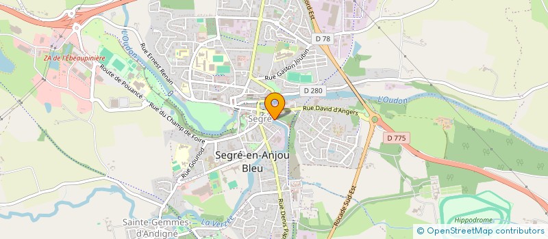 localisation de l'entreprise PASCALE MARTIN GUERIN à SEGRE-EN-ANJOU BLEU