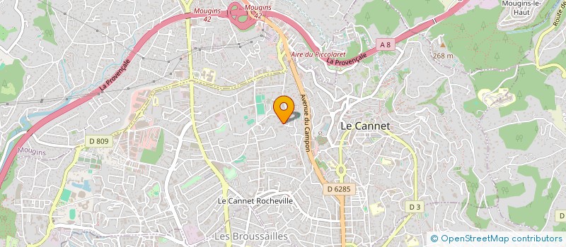 localisation de l'entreprise PASCALINA à LE CANNET