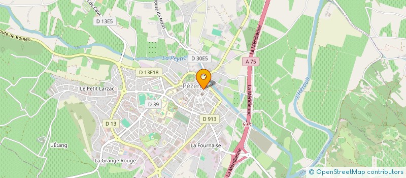 localisation de l'entreprise PASCALINE  PEZENAS