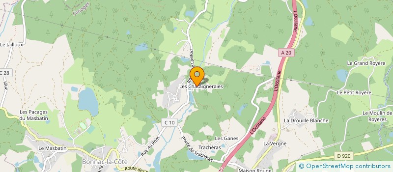 localisation de l'entreprise PASCED87 à BONNAC-LA-COTE
