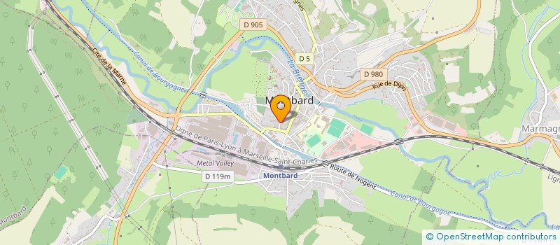 localisation de l'entreprise PASDELOUP LUC ET CHRISTINE à MONTBARD
