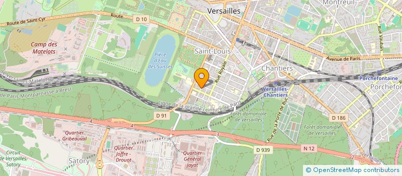localisation de l'entreprise PASE à VERSAILLES