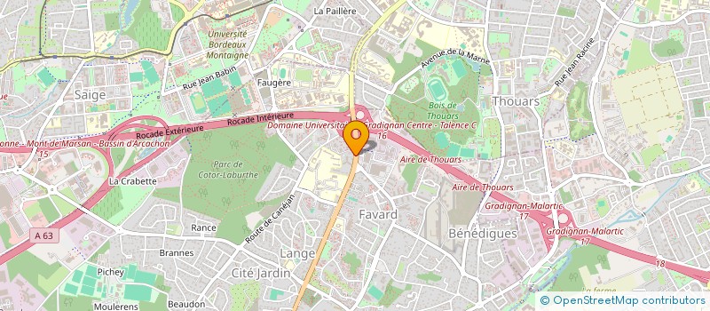 localisation de l'entreprise PASGRIMAUD  GRADIGNAN