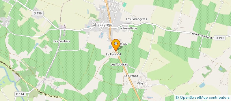 localisation de l'entreprise PASLAU  BELLEVIGNE-EN-LAYON