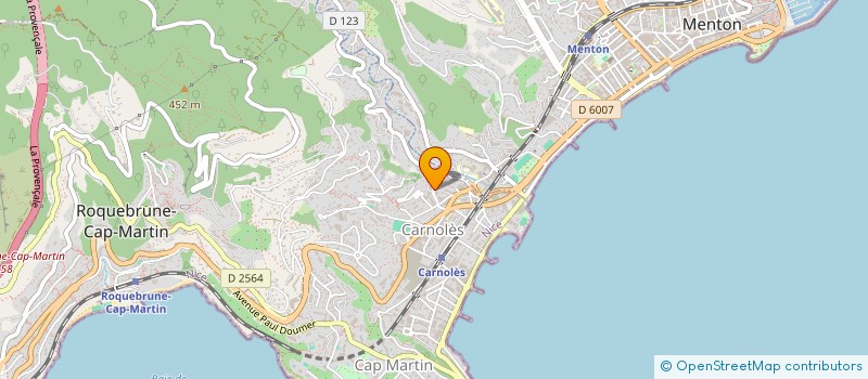 localisation de l'entreprise PASLO AZUR à ROQUEBRUNE-CAP-MARTIN