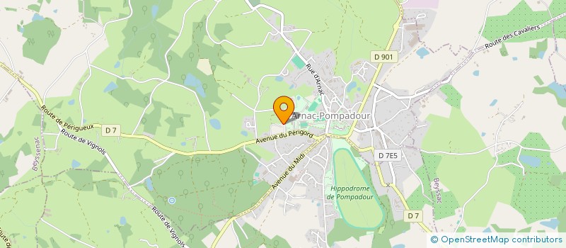 localisation de l'entreprise PASMOF  ARNAC-POMPADOUR