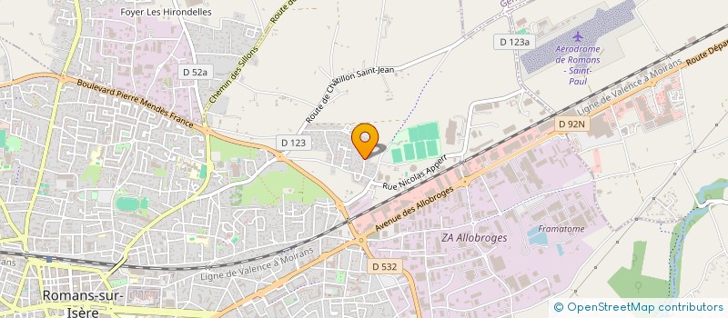 localisation de l'entreprise PASO A PASO  ROMANS-SUR-ISERE