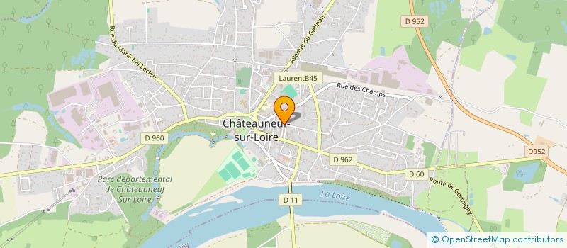 localisation de l'entreprise PASOTECA à CHATEAUNEUF-SUR-LOIRE