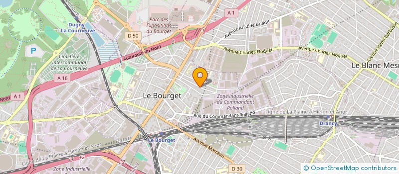 localisation de l'entreprise PASP à LE BOURGET