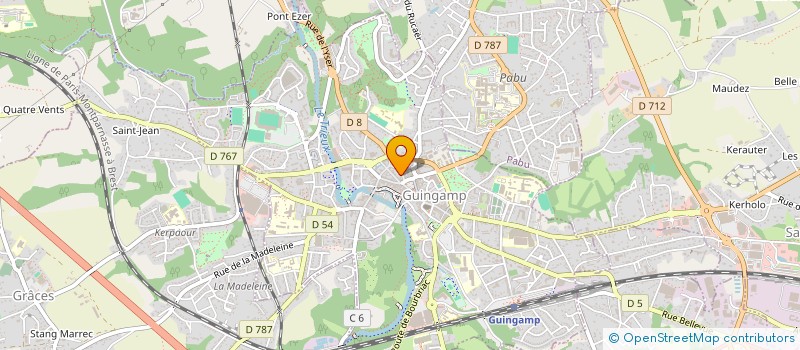 localisation de l'entreprise PASQUET-CANAULT  GUINGAMP