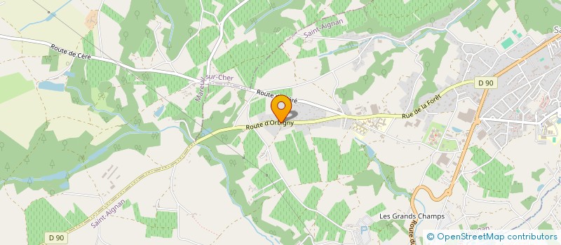 localisation de l'entreprise PASQUET FRERES à SAINT-AIGNAN