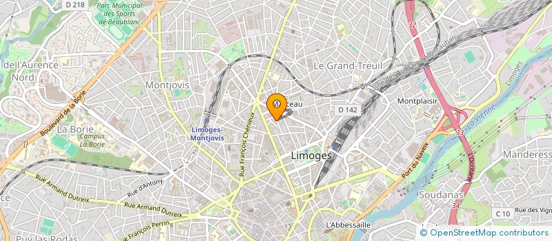 localisation de l'entreprise PASQUET SARL à LIMOGES