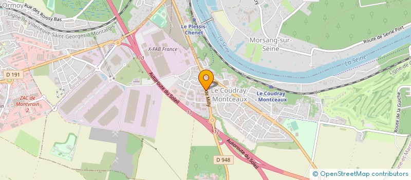 localisation de l'entreprise PASQUINELLI SAS  COUDRAY-MONTCEAUX (LE)