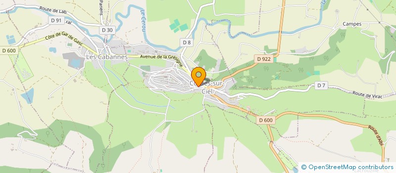 localisation de l'entreprise PASSAGE DE L'HORLOGE à CORDES-SUR-CIEL