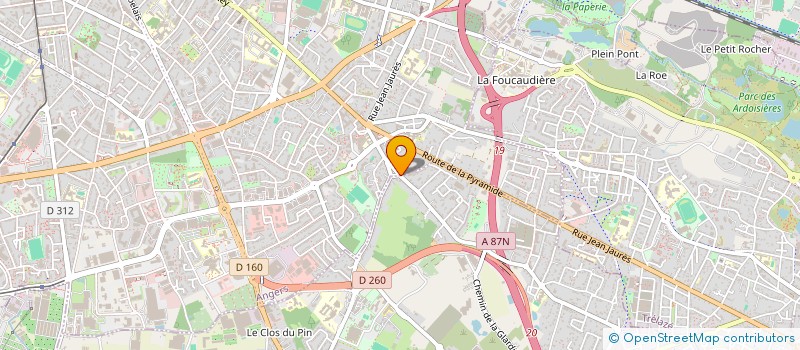 localisation de l'entreprise PASSAGE DES ARENES à ANGERS