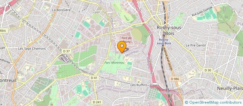 localisation de l'entreprise PASSAGE DES MALANDRINS (PDM) à ROSNY-SOUS-BOIS