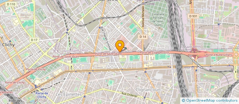 localisation de l'entreprise PASSAGE DES MALASSIS  SAINT-OUEN-SUR-SEINE