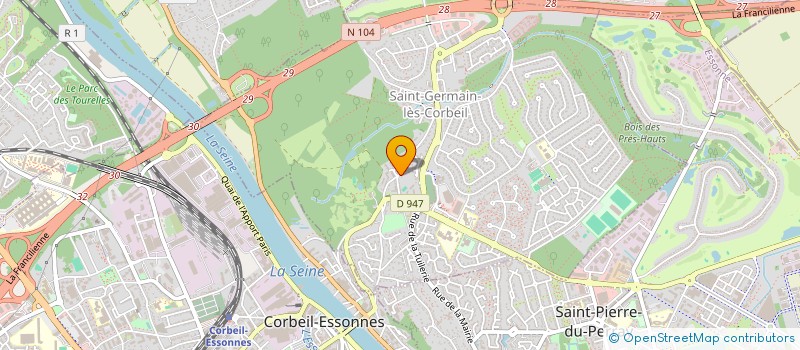 localisation de l'entreprise PASSANTE  SAINT-GERMAIN-LES-CORBEIL