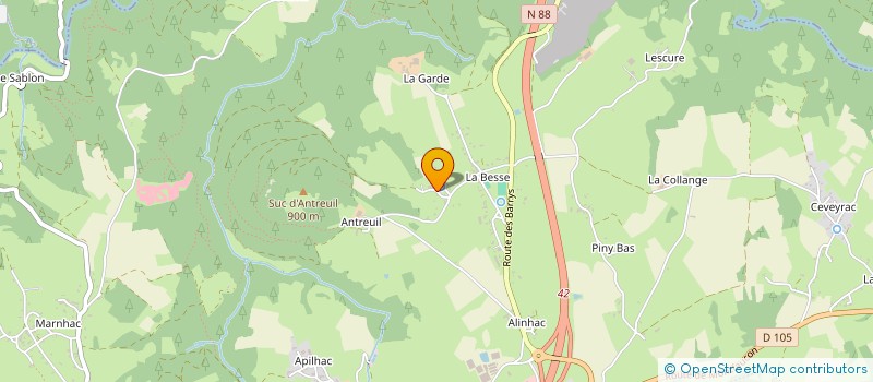 localisation de l'entreprise PASSEMARD  YSSINGEAUX