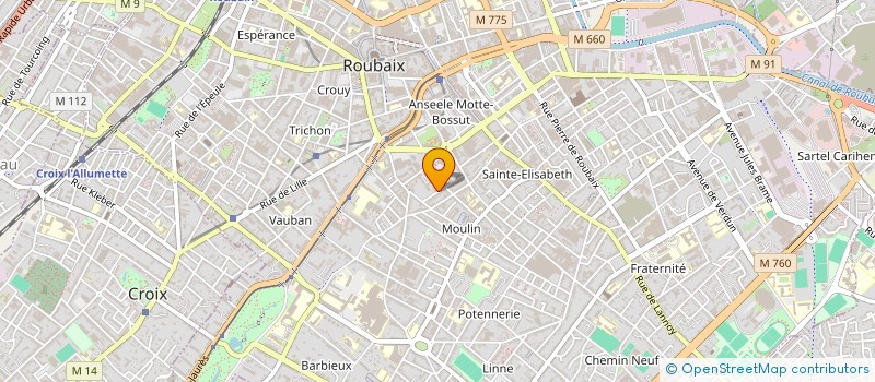 localisation de l'entreprise PASSEMENT DE JAMBES  ROUBAIX