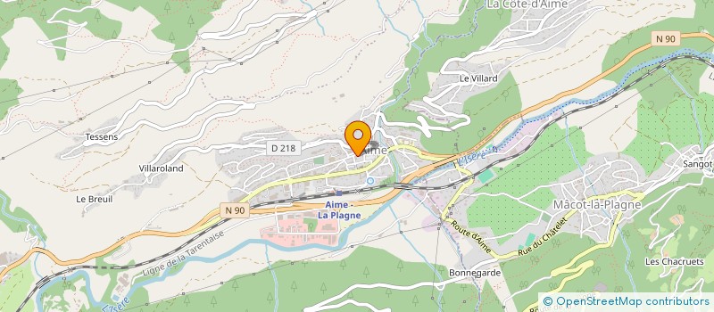 localisation de l'entreprise PASSERELLE à AIME-LA-PLAGNE