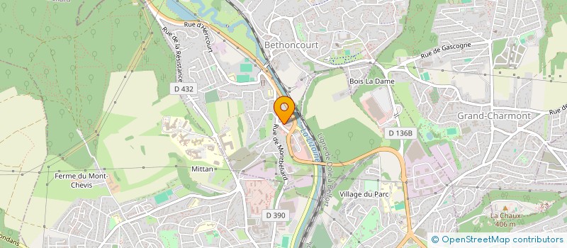 localisation de l'entreprise PASSERELLE  BETHONCOURT