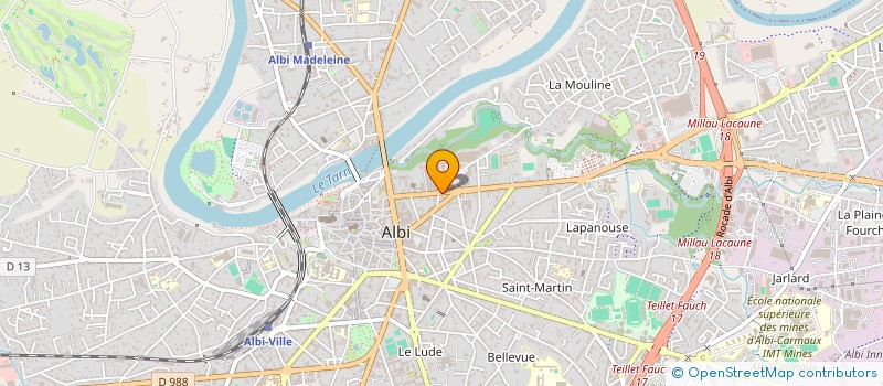 localisation de l'entreprise PASSERELLE ARTS SCIENCES TECHNOLOGIES à ALBI
