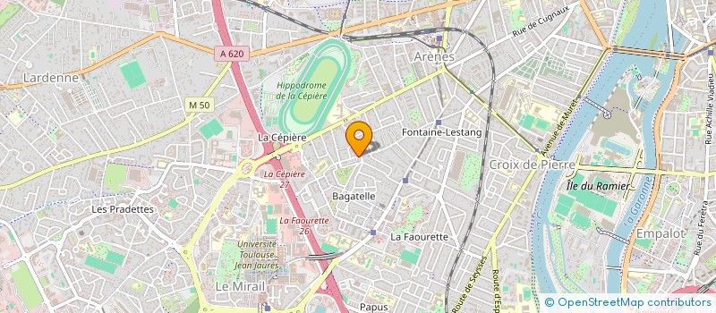 localisation de l'entreprise PASSERELLE CULTURE-LOISIRS-SPORTS  TOULOUSE