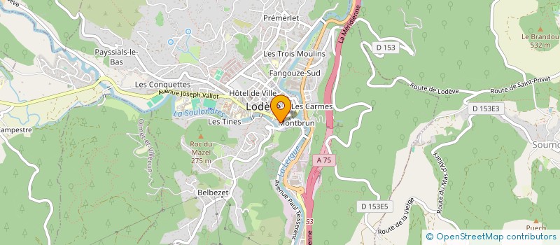 localisation de l'entreprise PASSERELLE EST OUEST à LODEVE