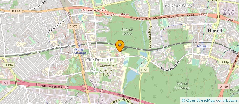 localisation de l'entreprise PASSERELLE MOBILITES DES SAVOIRS  CHAMPS-SUR-MARNE