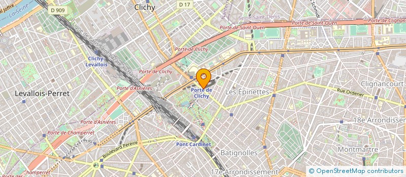 localisation de l'entreprise PASSERELLES 17 ASSOCIATION POUR LA REGIE DE QUARTIER DU 17E NORD EST  PARIS