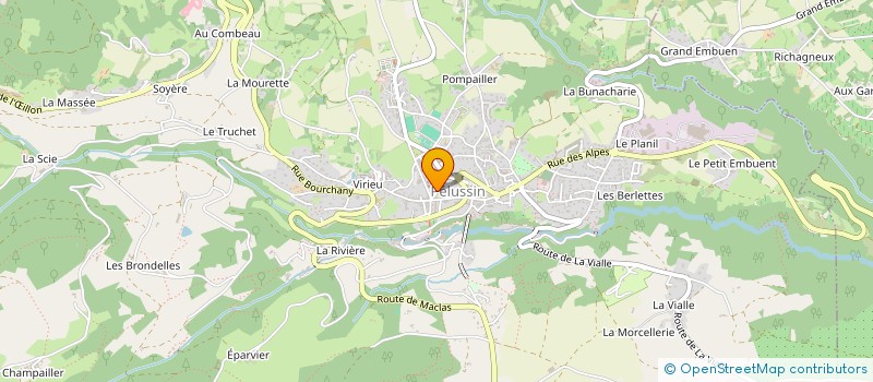 localisation de l'entreprise PASSERELLES CULTURE  PELUSSIN