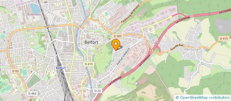 localisation de l'entreprise PASSERELLES DES GLACIS à BELFORT